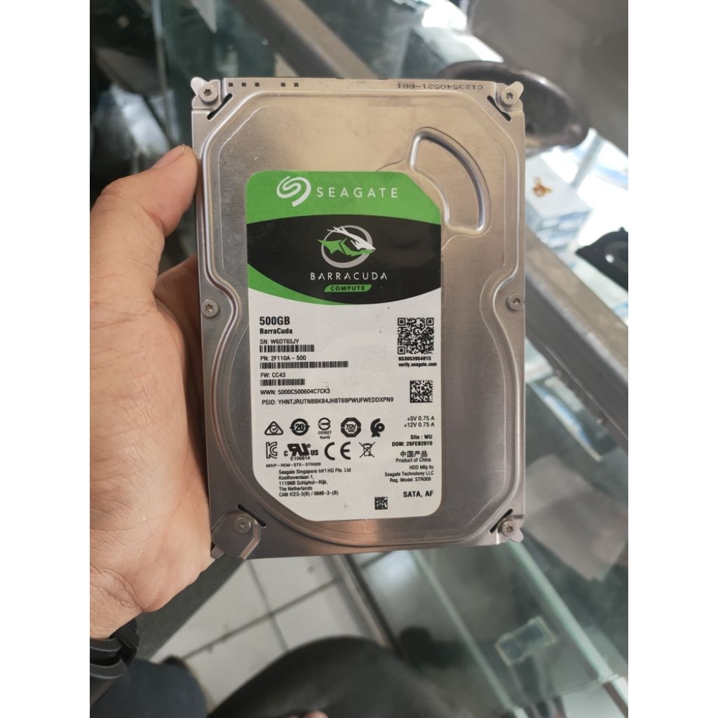HDD PC 500 GB SEAGATE BEKAS  SENTINEL 100 %