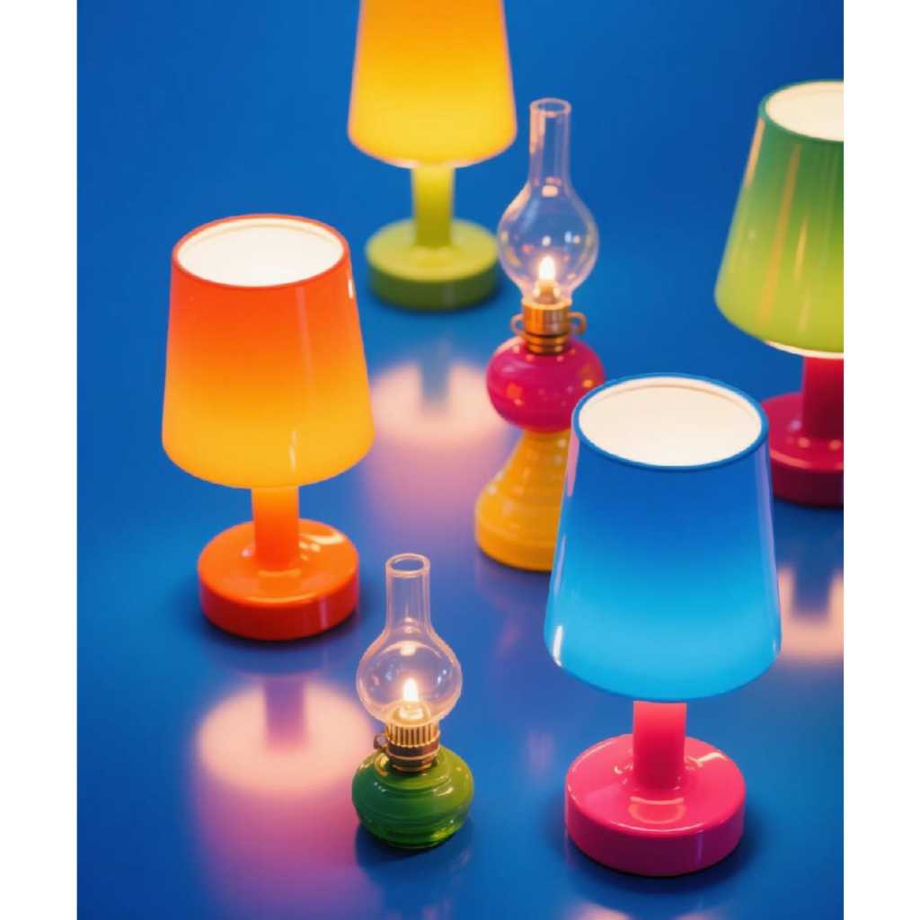 Lampu Rukun SUPER TERANG COD Grosir lampu teplok baterai LED 1 lampu jadul templek ublik