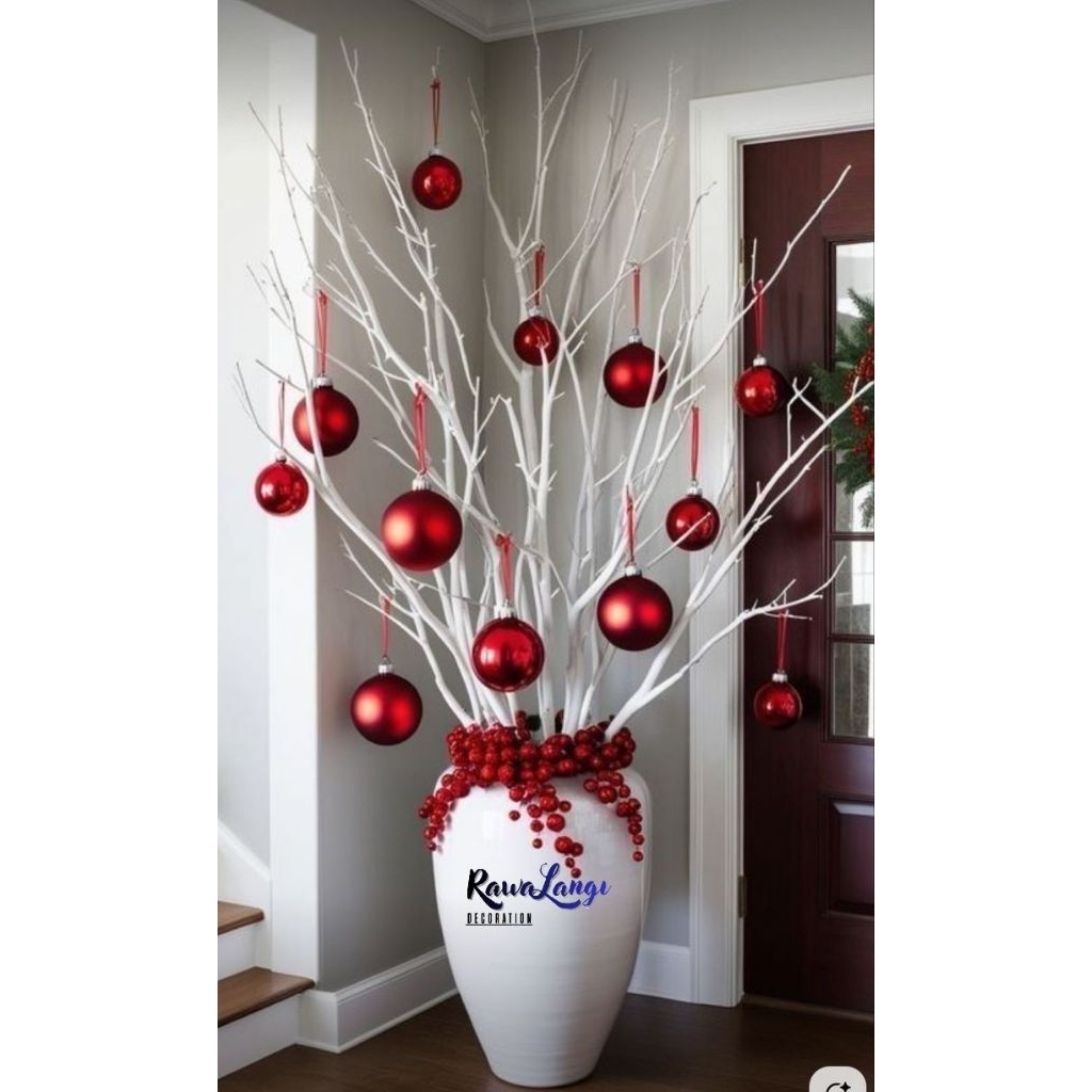 Ranting Pohon Dekorasi Kayu kering  Dahan Kayu bercabang sudah dihaluskan 120 cm