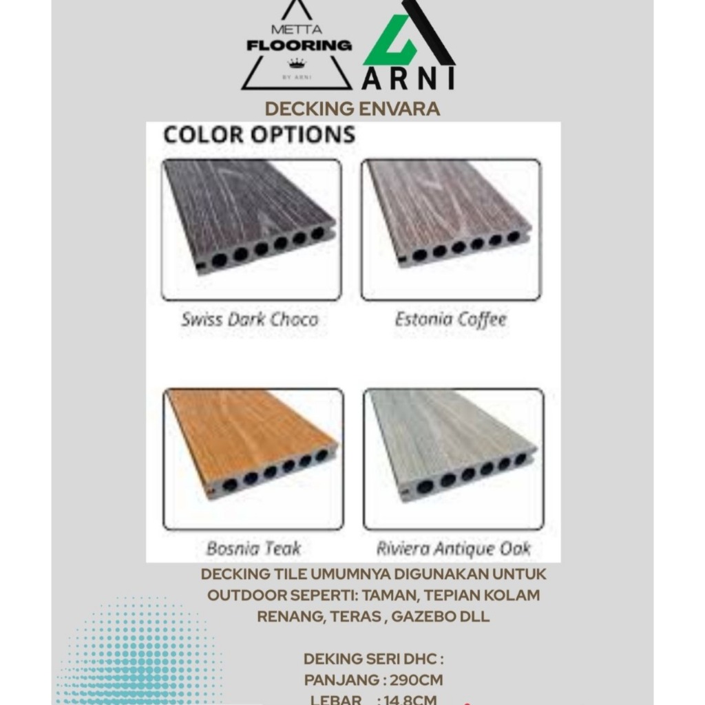 DECKING TILE ENVARA - LANTAI DECKING TAMAN MINIMALIS