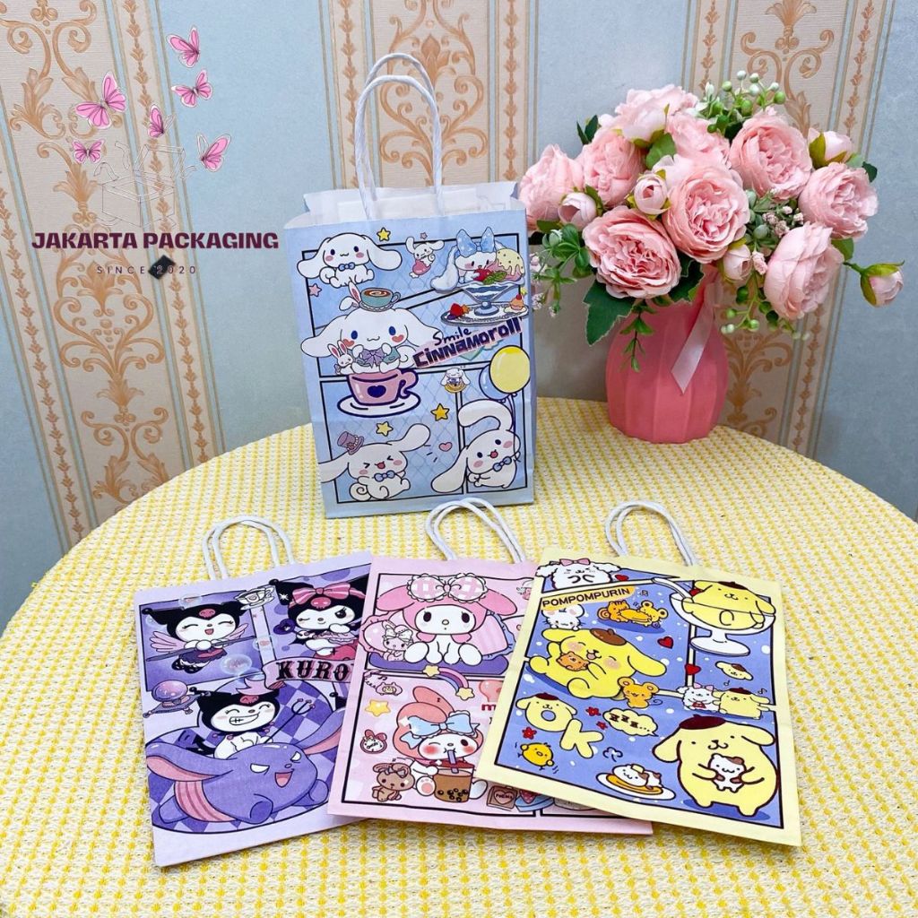 Totebag Mini Kertas Karakter Kartun Sanrio – Tas Kado & Souvenir Lucu Jakartapackaging MN-2122
