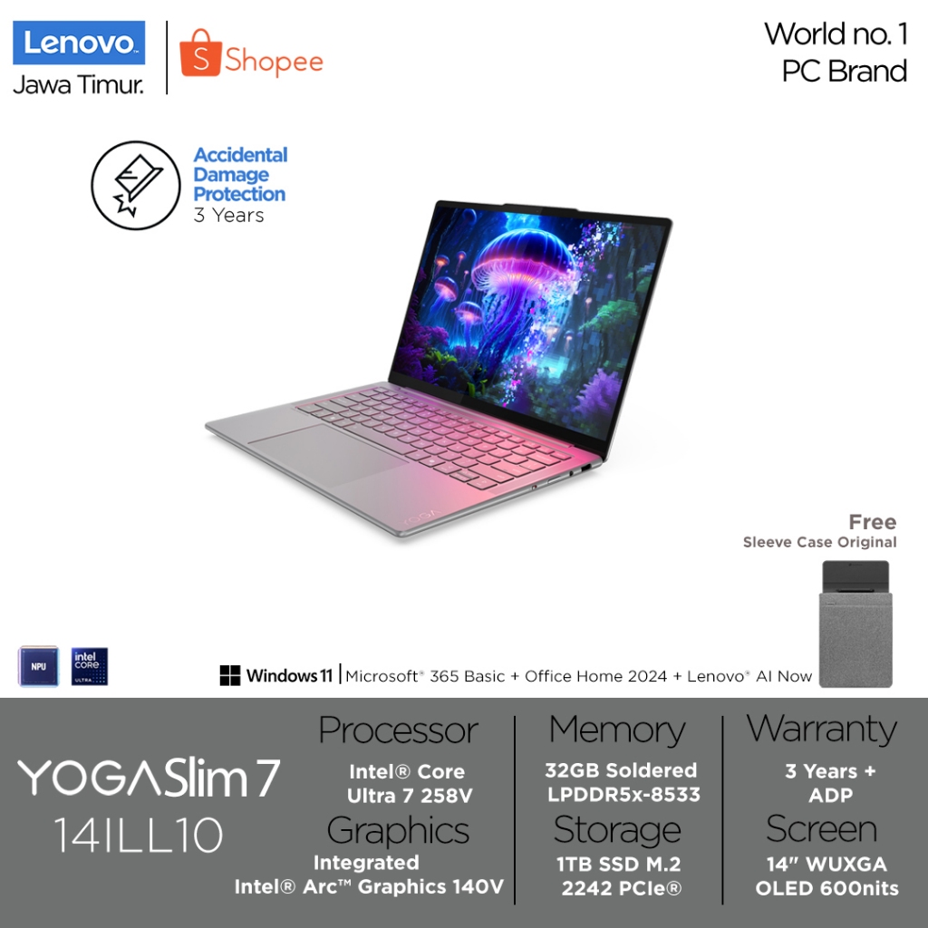 Lenovo Yoga S7 AVID Core Ultra 7 258V 32GB 1TB Intel Arc Graphics 140V