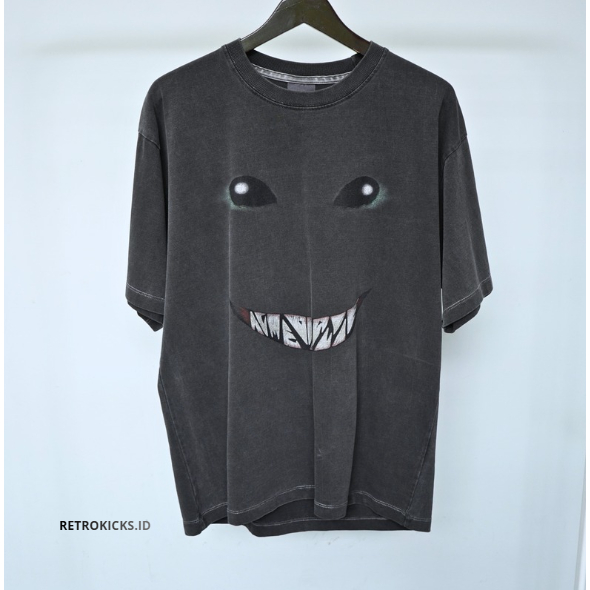 ADLV ALIEN MONSTER PIGMENT SHORT SLEEVE T-SHIRT CHARCOAL