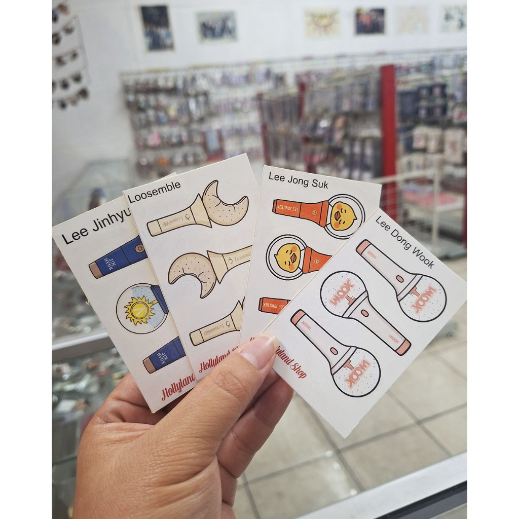 Sticker Lembaran Lightstick KPOP (5 lembar) Unofficial Mamamoo meovv NCT NEWJEANS RIIZE  dan GROUP (