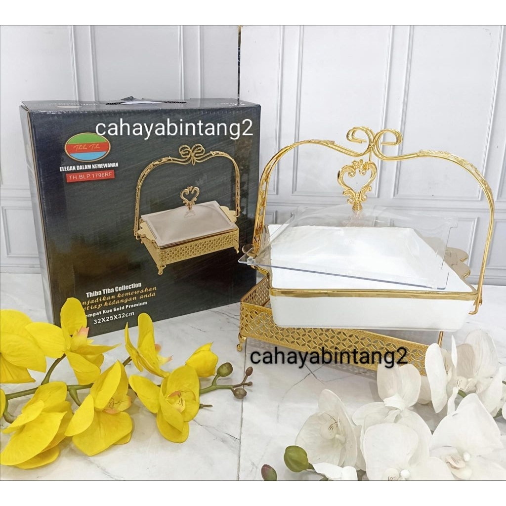 Wadah Kue Brownies Sultan Keramik Marble Thiba-tiba