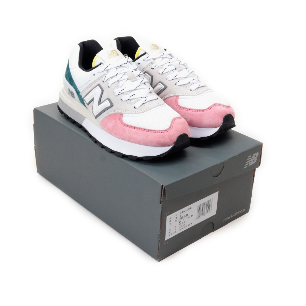 New Balance 574 Legacy White Pink Green - NB 574