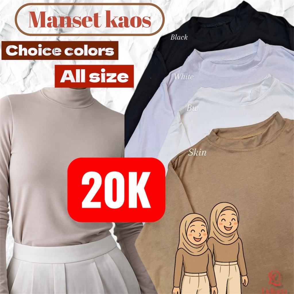 KOMBO 10PCS || MANSET KAOS || BYLIDIANAHIJAB