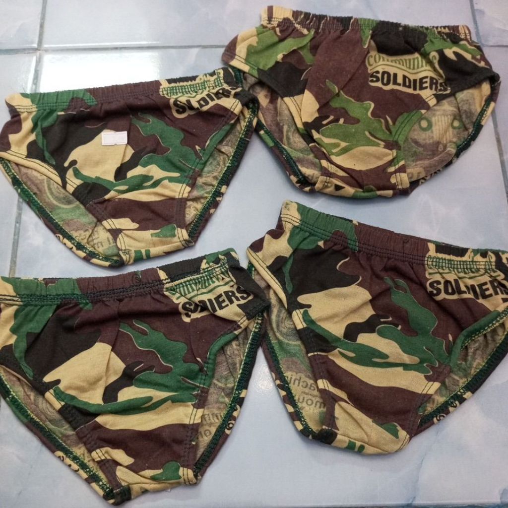 CELANA DALAM ANAK LAKI LAKI | CD ANAK COWOK MOTIF LORENG ARMY | BAHAN KATUN LEMBUT