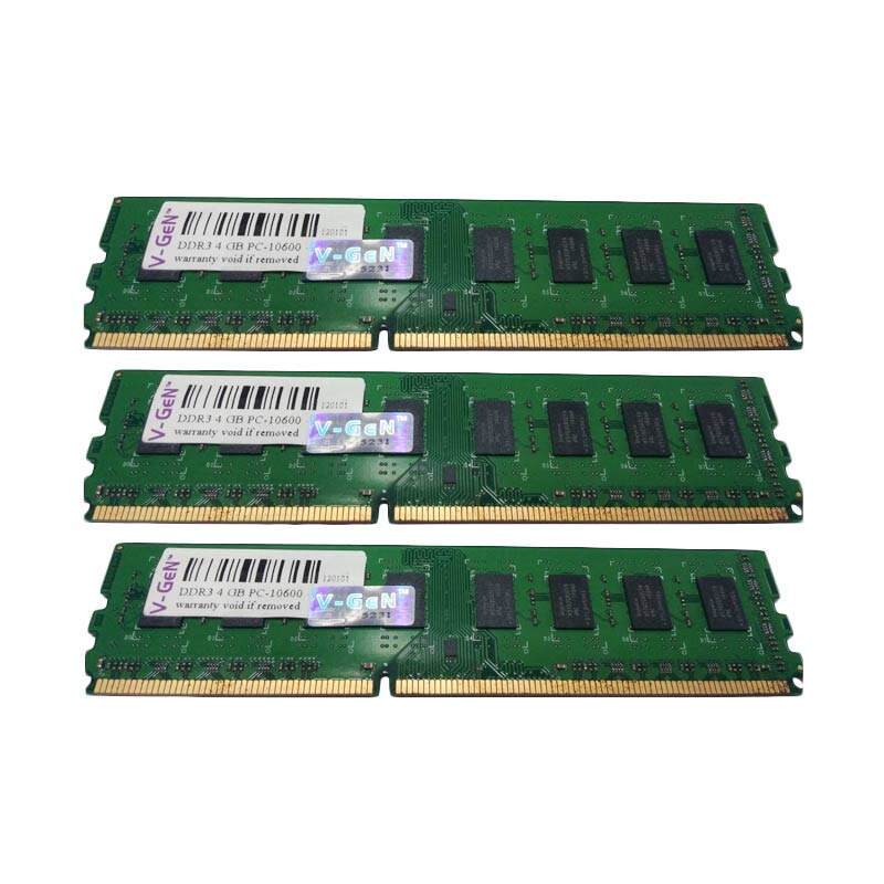 Ram Memory Vgen Longdimm DDR3 4GB PC10600 Platinum