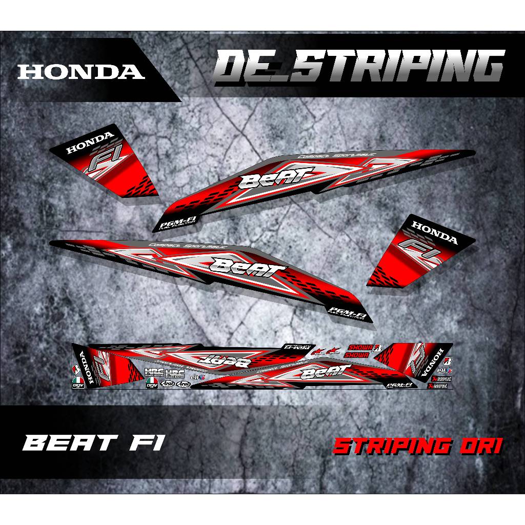 Striping original beat fi tahun 2013 2014 2015 original sticker beat fi