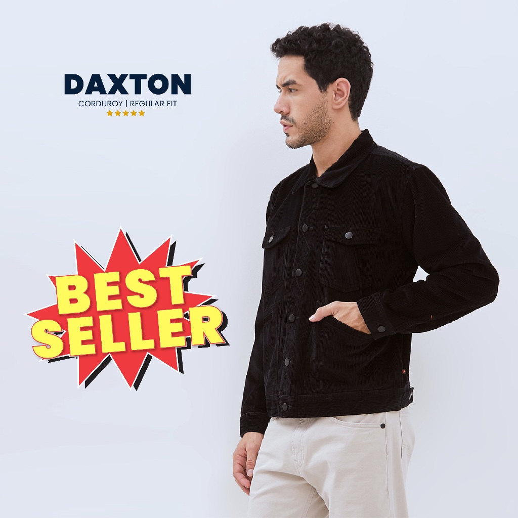 Emba Denim - Daxton Jaket Pria Corduroy Regular Fit Black
