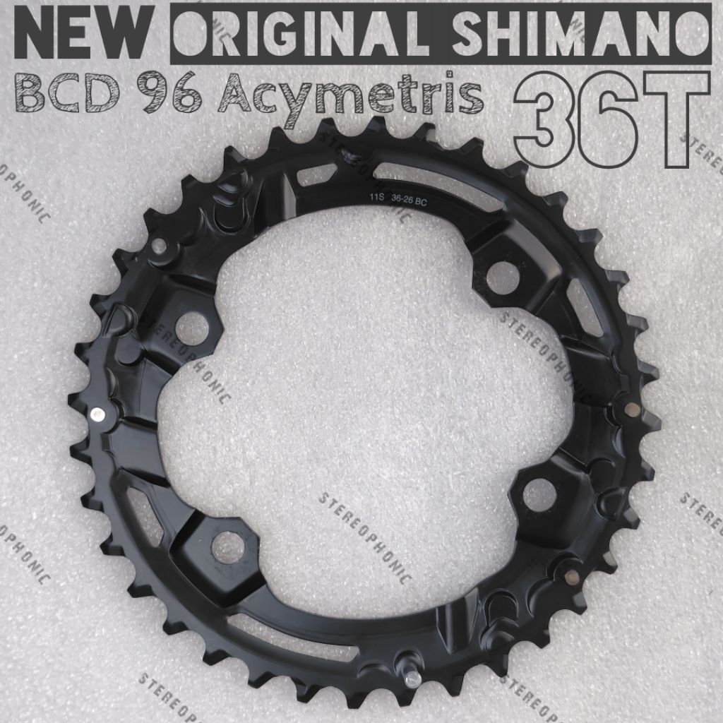 NEW ORIGINAL SHIMANO Chainring BCD96 36T Chainring BCD96 Acymetris 36T Chainring SHIMANO 36T BCD96 A