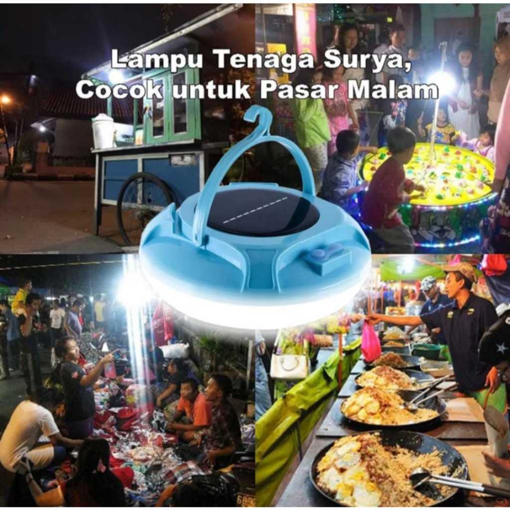 Lampu Emergency Tahan Lama / Lampu Model Ufo Emergency Tenaga Surya / Lampu Tenda / Lampu Tahan Air