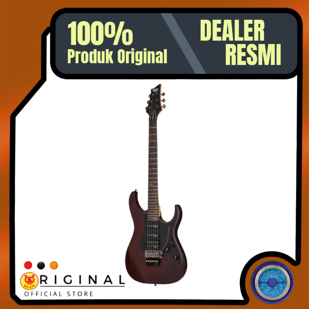 Schecter Banshee-6 SGR Walnut Satin / Gitar Elektrik Schecter Banshee w/bag