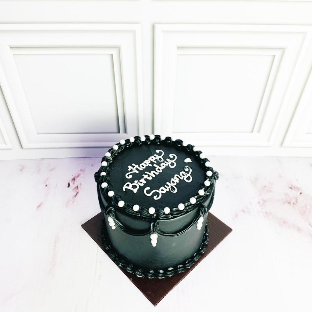 Kue Ulang tahun/Birthday Cake/Kue Ultah Tema Black/Mini cake