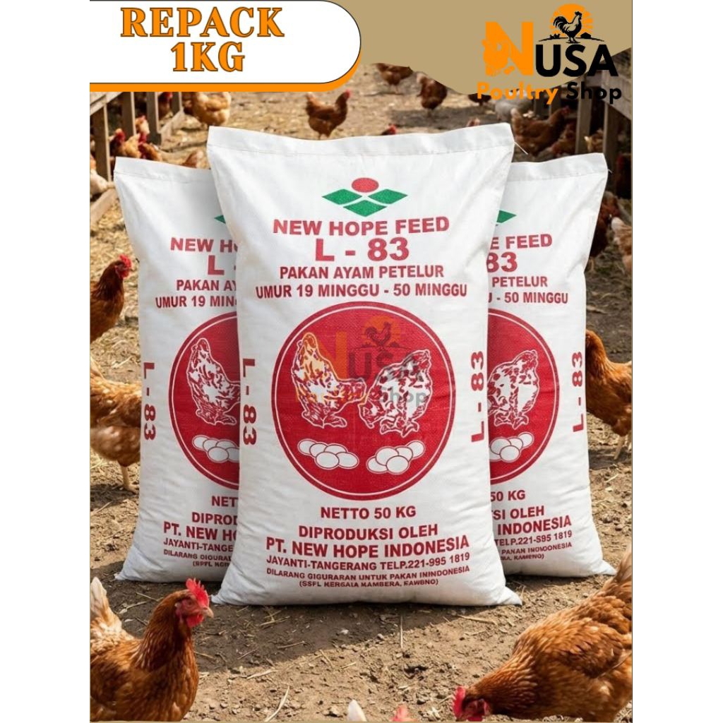 Pakan Ayam Petelur L83 New Hope Repack 1KG - Konsentrat Ayam Petelur L83 New Hope
