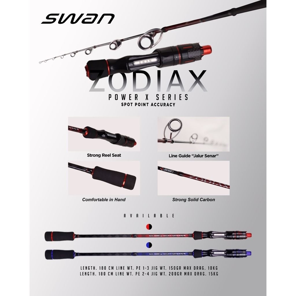 Joran Light Jigging Swan Zodiax Solid Carbon