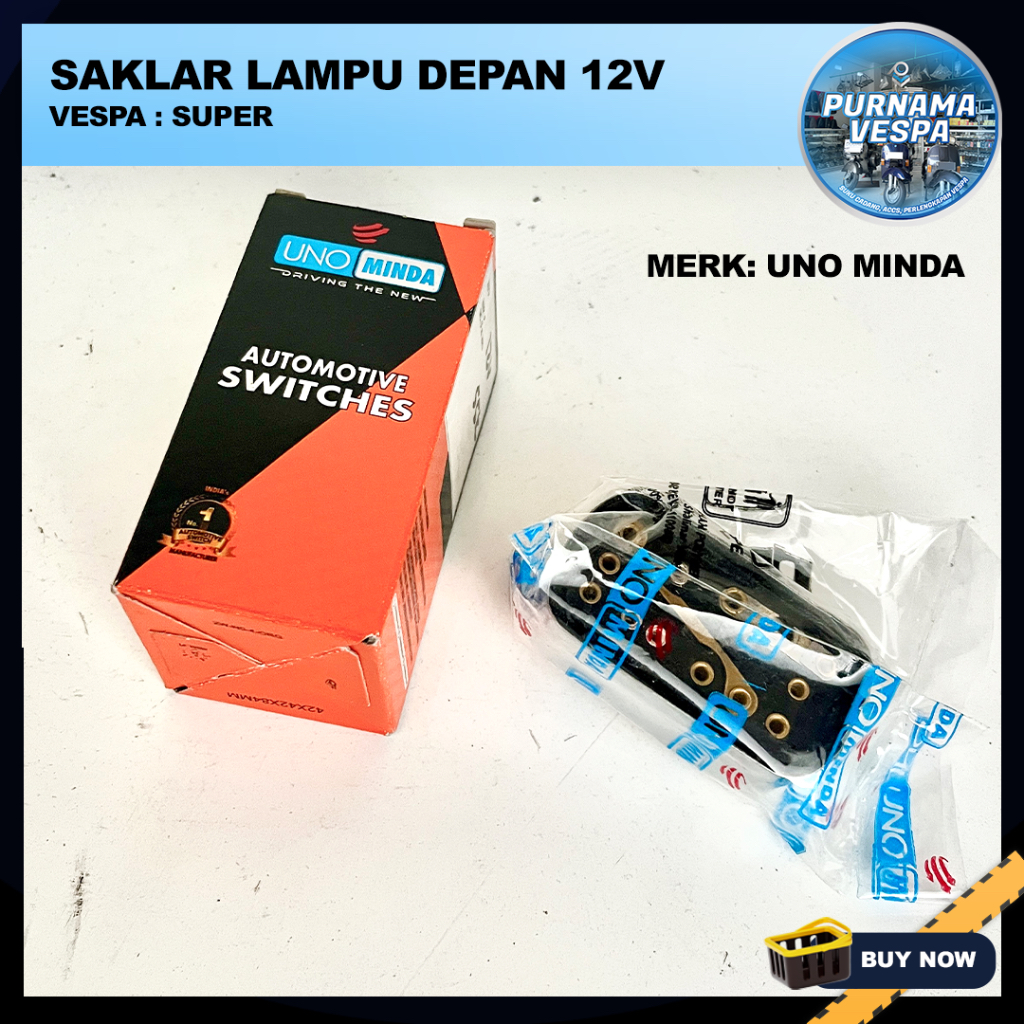 Uno Minda Saklar Lampu Depan Vespa Super 12V