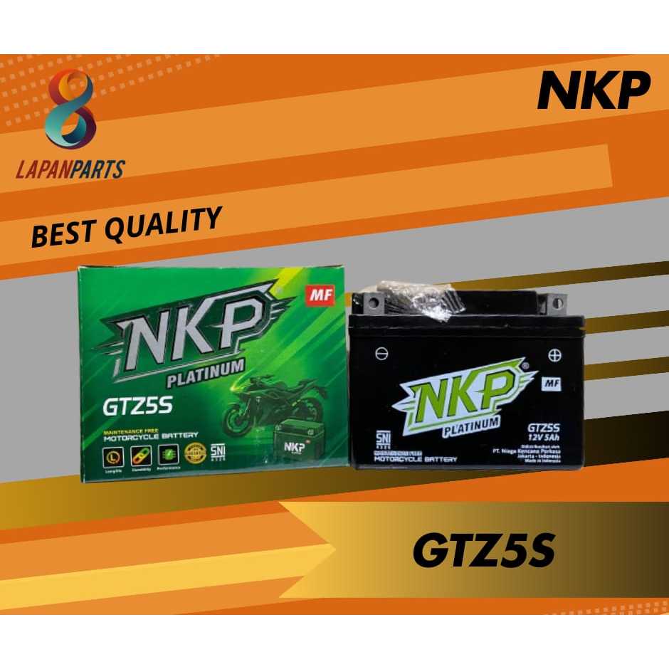 Aki Motor Kharisma Kirana Ninja RR Aki Kering, Merk : NKP GTZ-5S MF