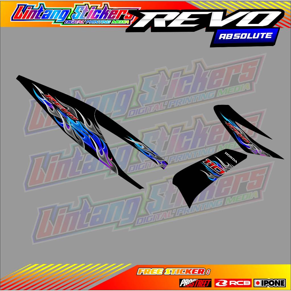 STRIPING VARIASI HONDA REVO ABSOLUTE / STICKER LIST VARIASI MOTOR REVO ABSOLUTE