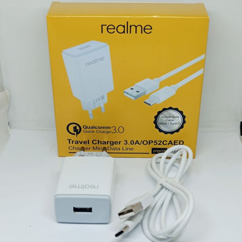 CHARGER CAS CASAN MICRO USB REALME C1/ C2 / C3 REALME 3) TRAVEL CHARGER ORIGINAL 100%