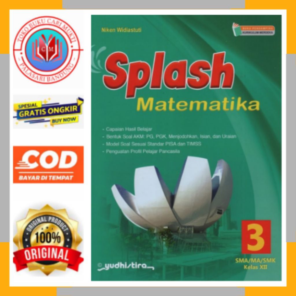 BUKU SPLASH MATEMATIKA UNTUK SMA/MA/SMK KELAS 12 KURIKULUM MERDEKA BEKAS ORIGINAL PENERBIT YUDHISTIR