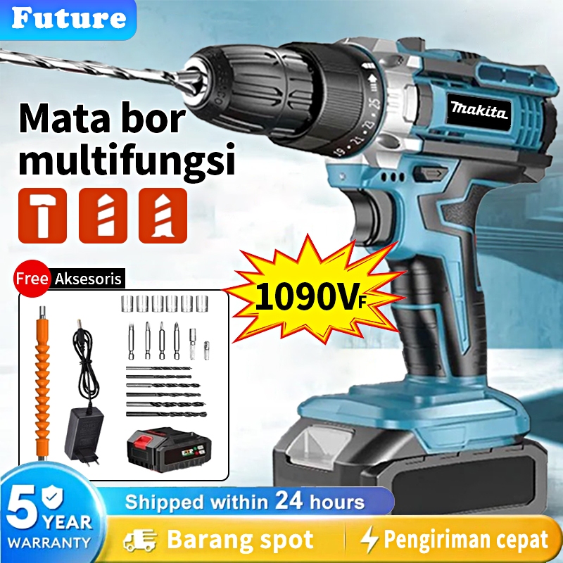 MAKITA Versi yang ditingkatkan Bor listrik tahan lama bor listrik multifungsi bor listrik Tangan Cor