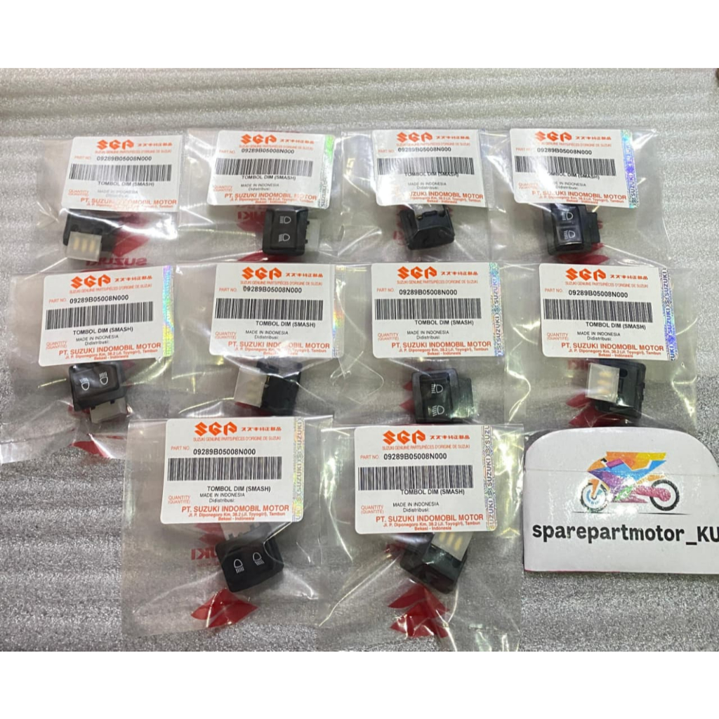 ( Paket Grosir Isi 10 Pcs ) Tombol Dim Smash Shogun 110 125 Spin Saklar Lampu Jauh Dekat