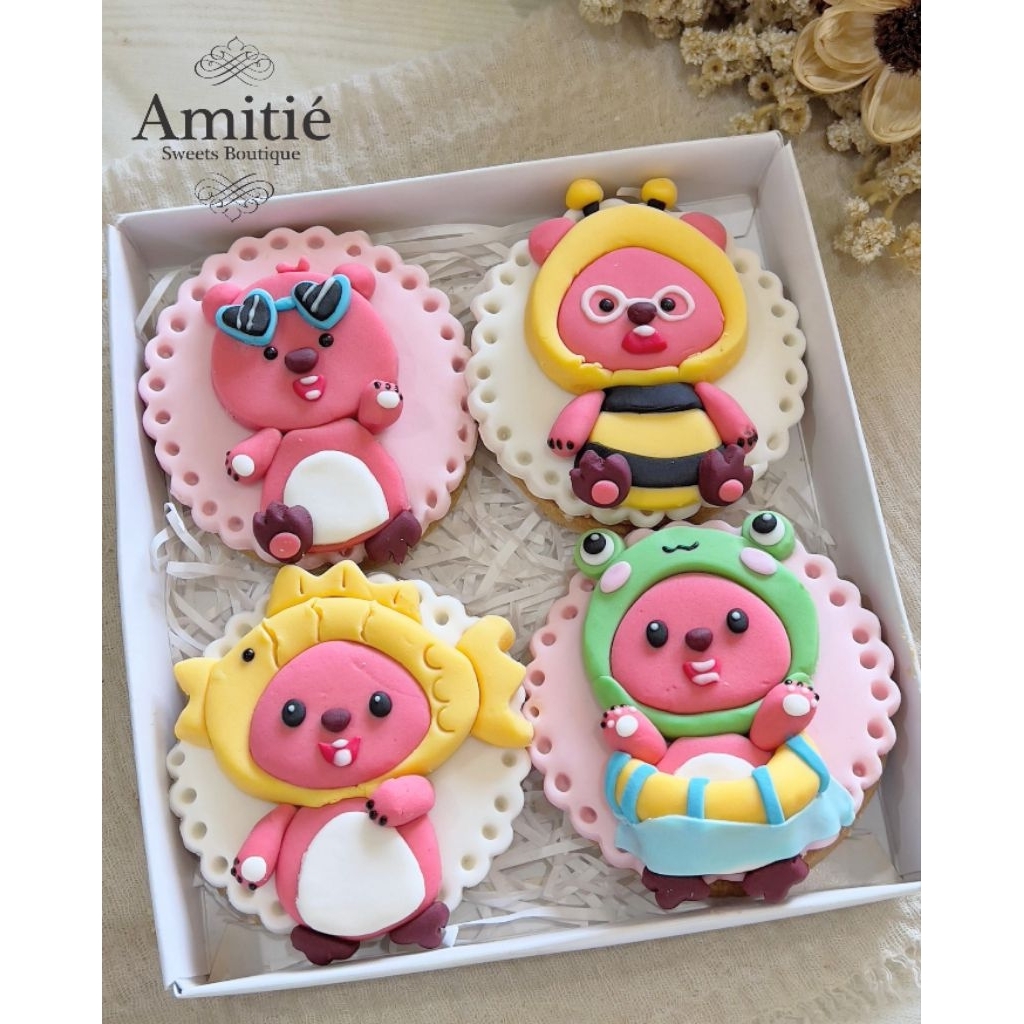Loopy Cookies Deco isi 4 /  Cookies Hampers / Birthday Gift / Birthday Hampers / Kukis Natal / Butte