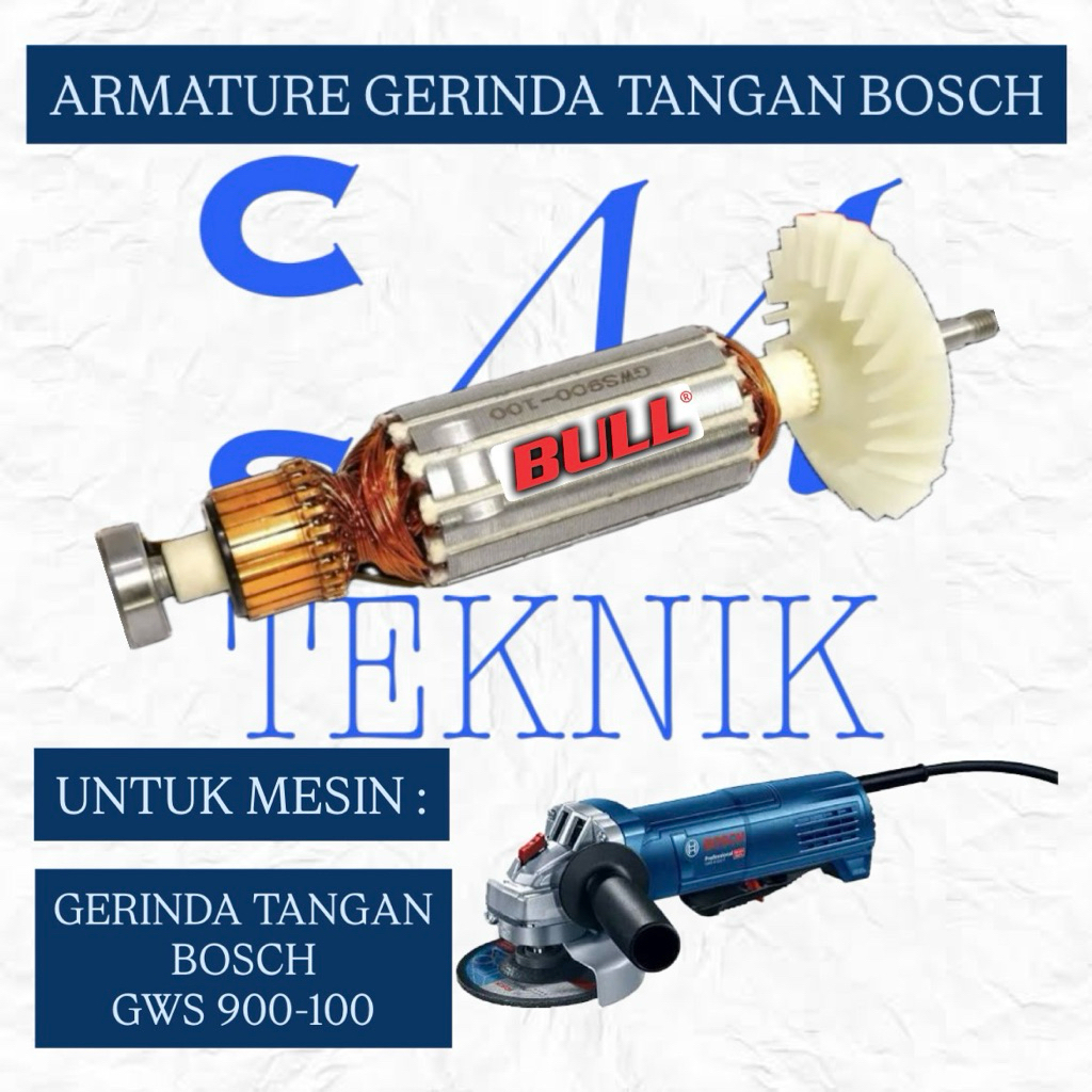 ARMATURE ANGKER GERINDA TANGAN BOSCH GWS 900 100 BULL ANGKER GERINDA TANGAN BOSCH GWS 900-100