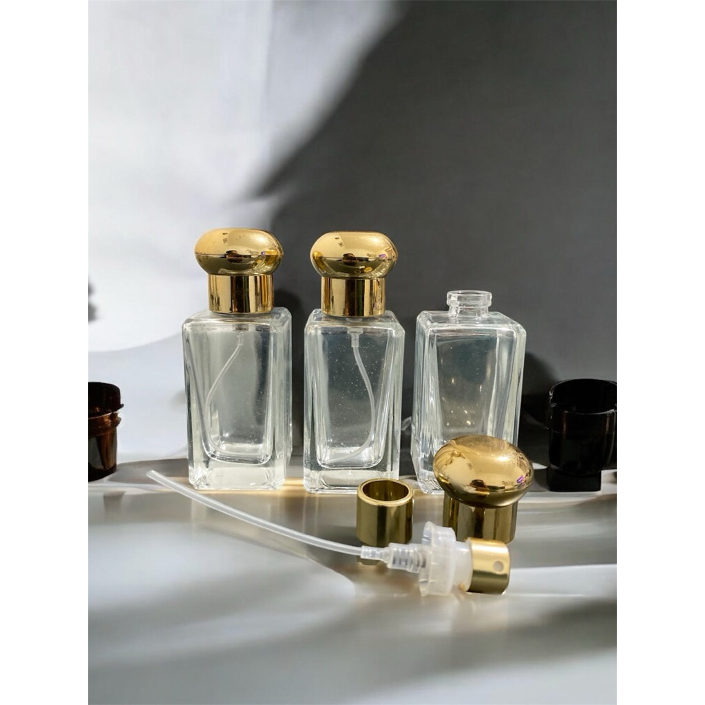 BOTOL JOMALONE | 30 ML SEMI PRESS TUTUP HITAM & GOLD - BOTOL PARFUM