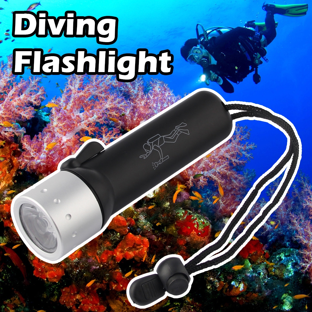 Senter Untuk Menyelam 5 ATM - Senter Diving - Senter Tahan Air - Senter Waterproof - Senter Selam - 