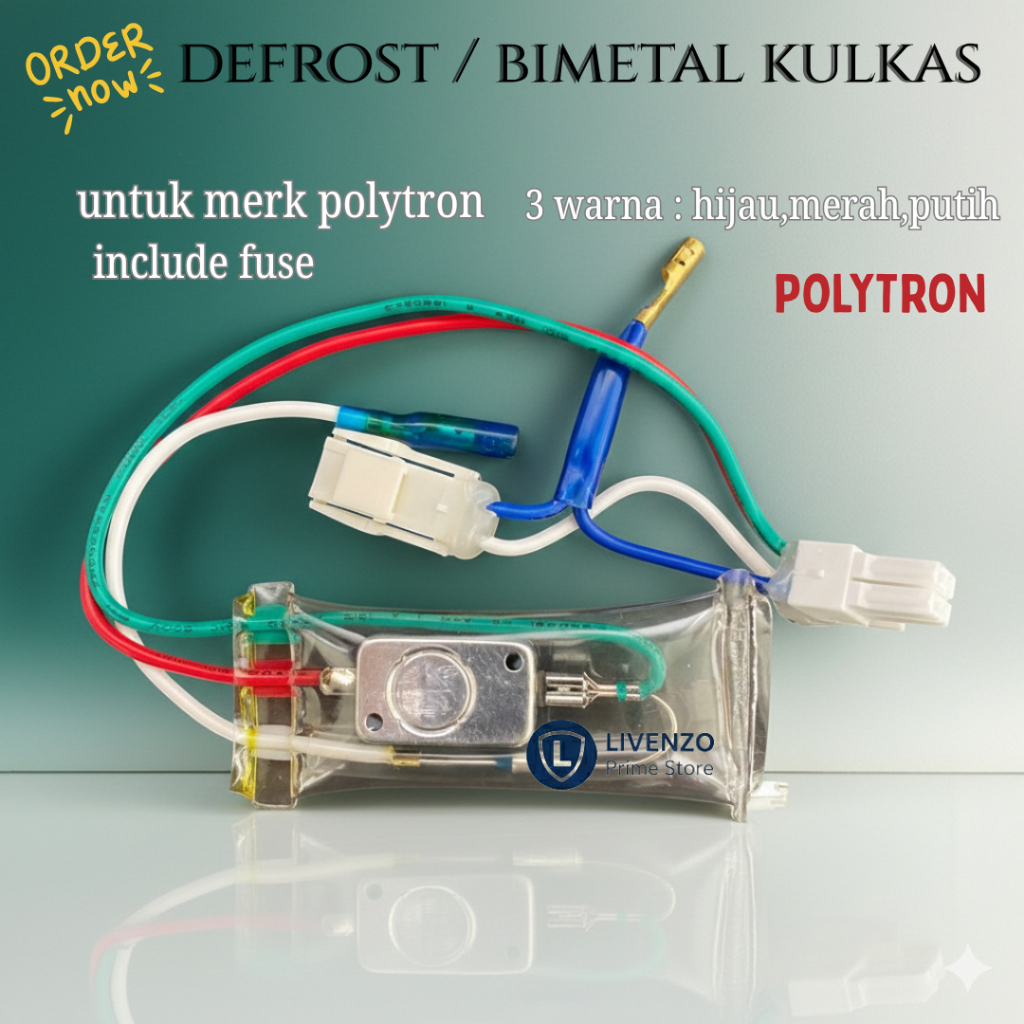 Fuse defrost bimetal kulkas polytron 2 pintu original / FUSE KULKAS/DEFROST KULKAS/FUSE POLYTRON