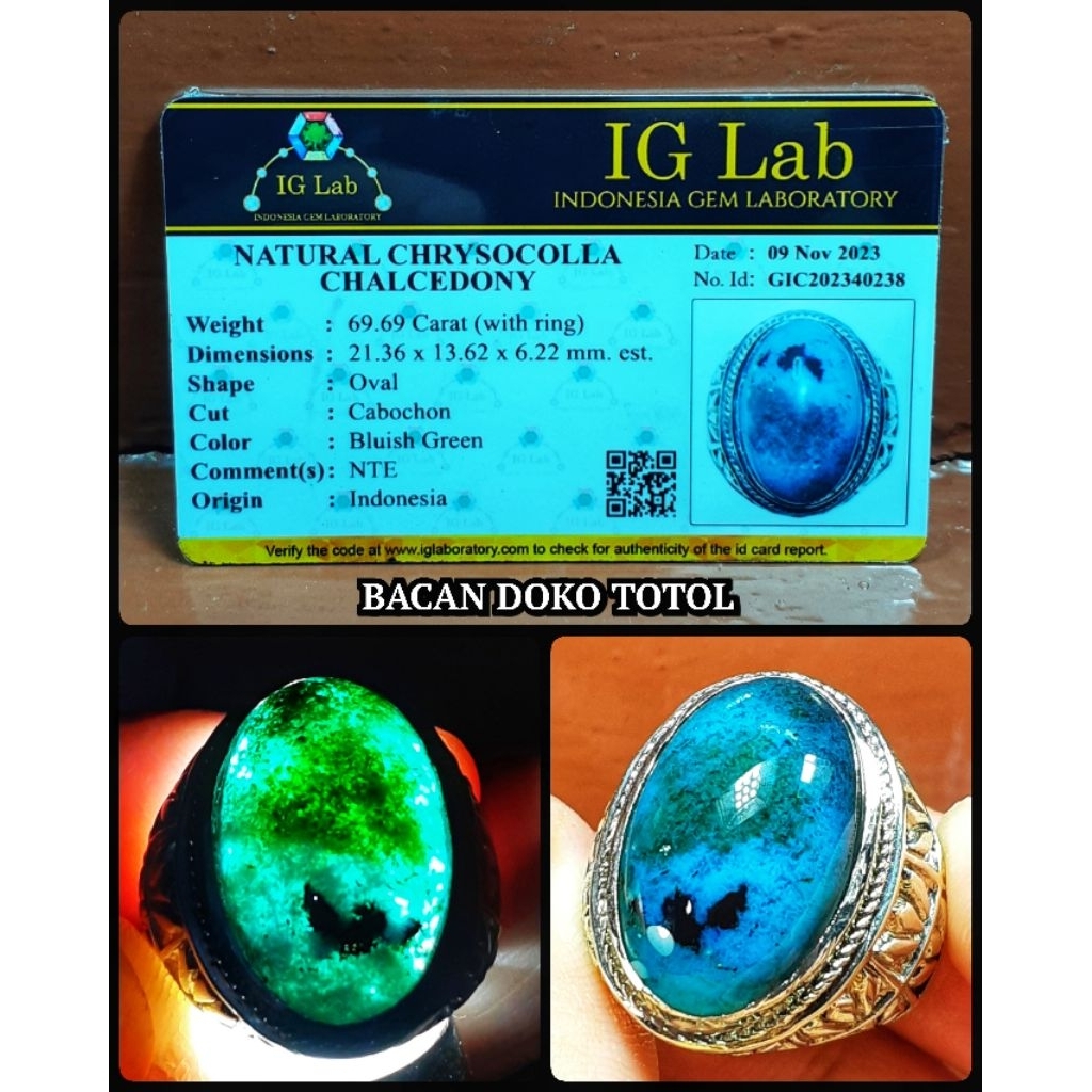 bacan doko kristal tutul jumbo body glass asli indonesia