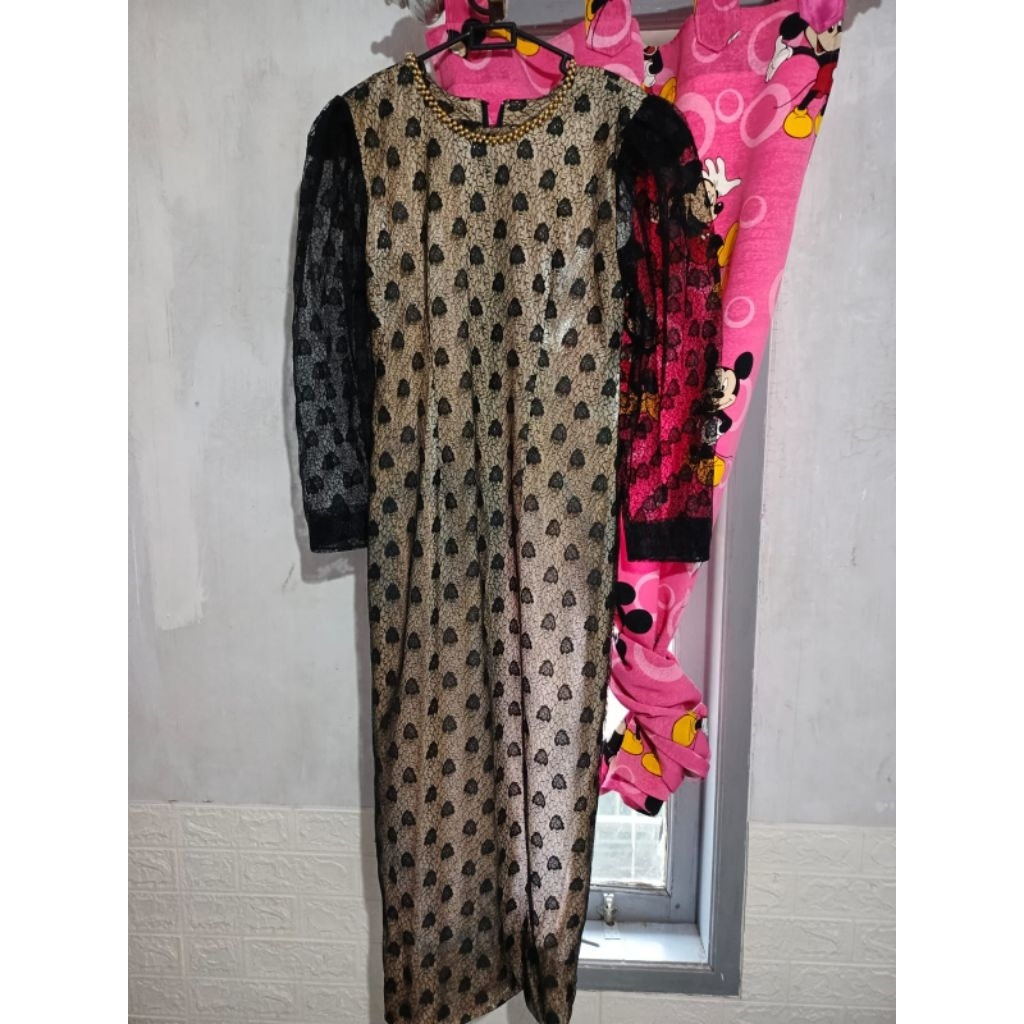 Preloved dress brokat