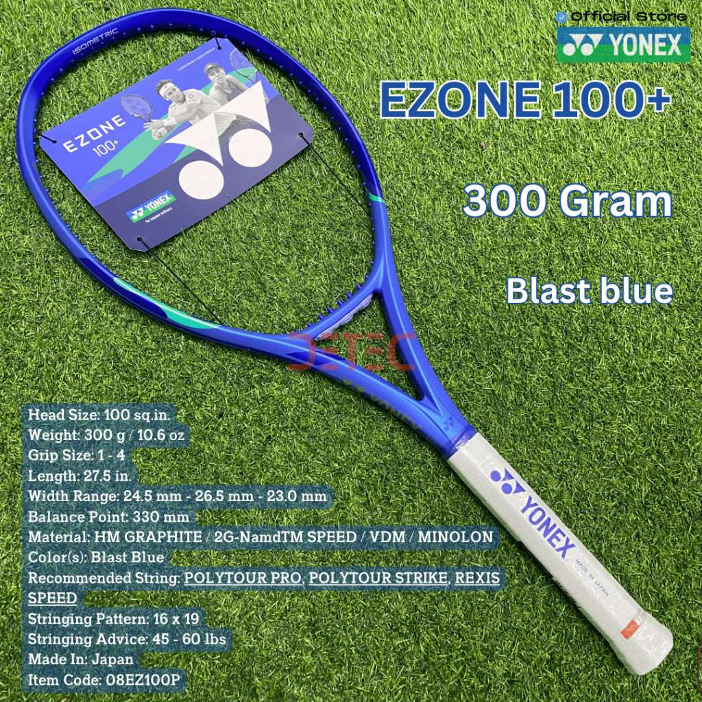 Yonex EZONE 100 PLUS 300g Blast blue - racket tennis