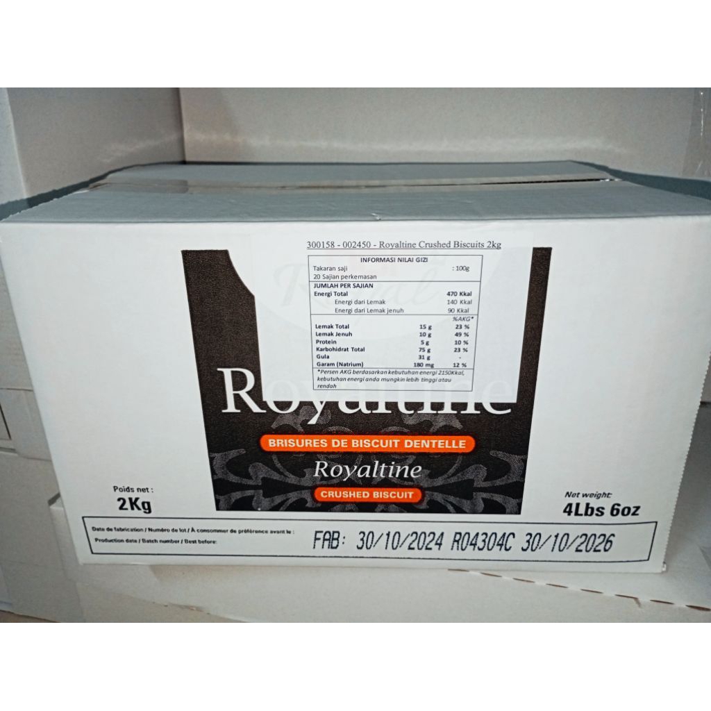 DGF La Royaltine Crushed Biscuits 2 kg