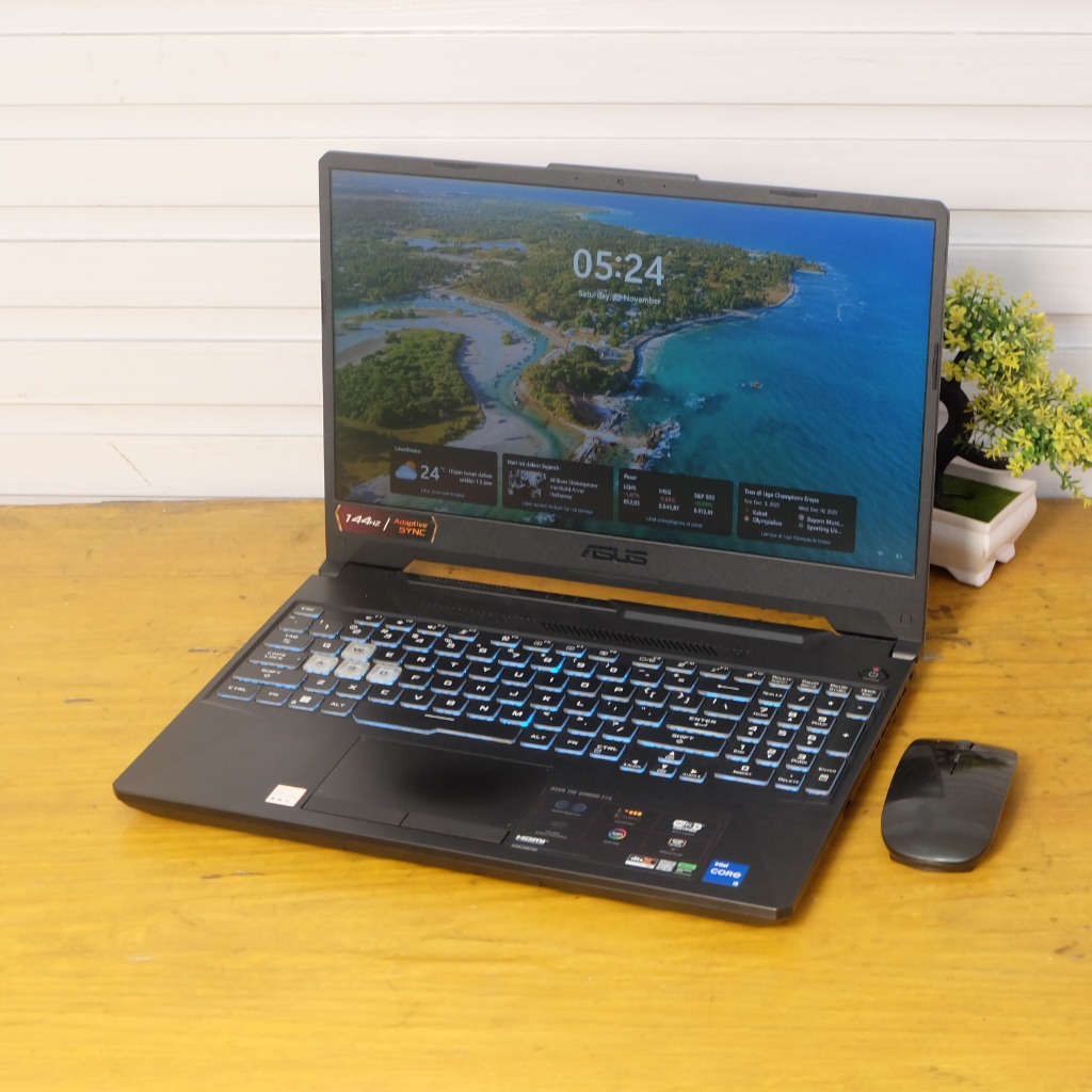 GAMING Laptop ASUS TUF F15 CORE I5 GEN 11 NVIDIA GTX 2050 RAM 16 SSD - Laptop pelajar - Laptop secon