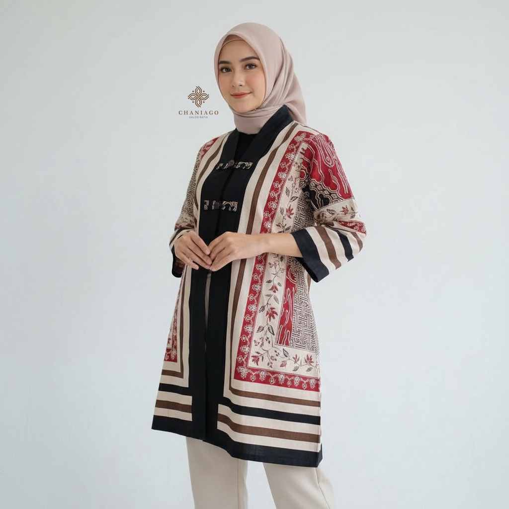 Tunik Batik Salur Inten/Batik Tunik/Batik wanita/batik lengan panjang/batik wanita kekinian/batik mo