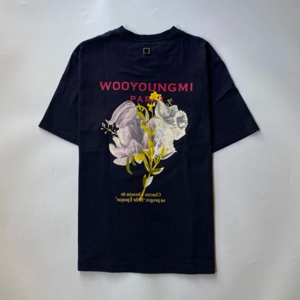 Wooyoungmi flower shirt navy 22fw