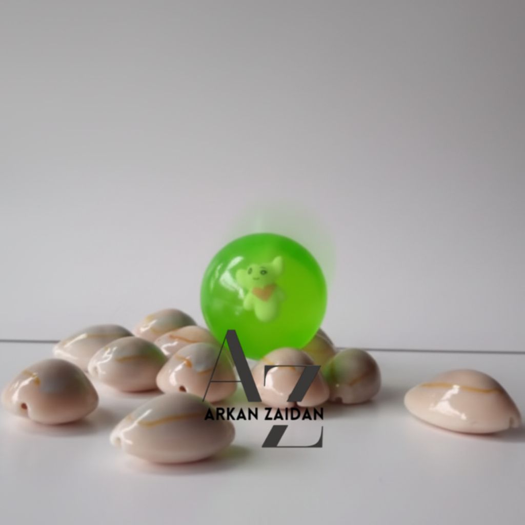 Set Bola Bekel Ukuran Besar Diameter Bola 4.5cm Plus 10pc Kerang Kuwuk Asli