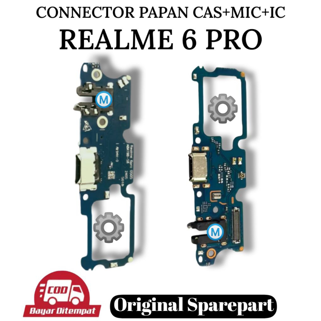 Papan Cas Pengganti Realme 6 Pro Original / Connector Charger Board Realme 6 Pro