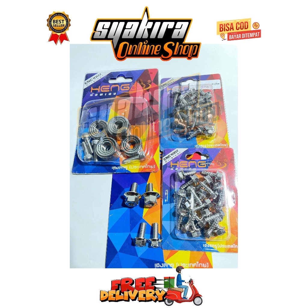 BAUT PAKETAN BODY HALUS 1 SET ( 46 BAUT ) MODEL 2 KUNCI YAMAHA MIO SOUL FINO KARBU TAHUN 2006 - 2013