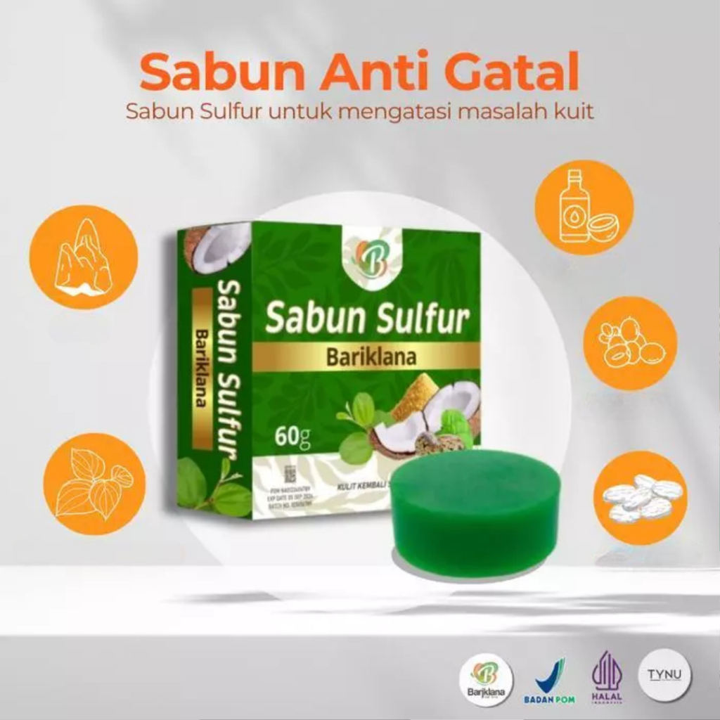 Sabun Gatal Asli Original Mengatasi Gatal Gatal Sabun Sulfur Untuk Panu Scabies Jamur Ampuh Bpom