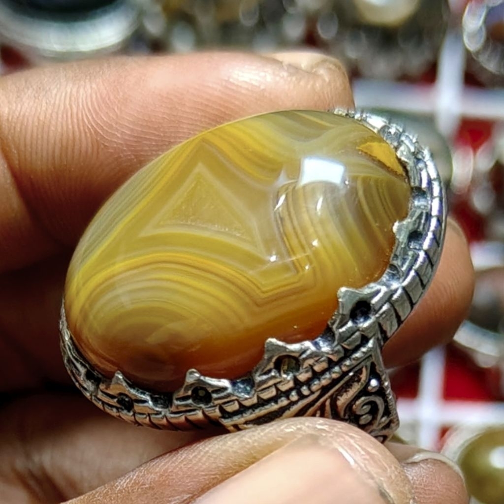 batu akik sulaiman motif bungkem unik