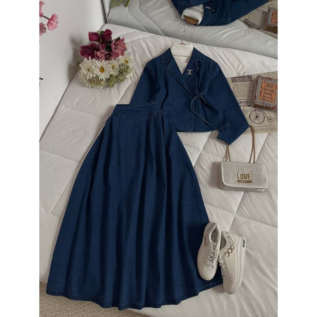 Fashion MUSLIM, baju wanita,setelan,stelan,Baju stelan, fashion wanita, one set. Bella One Set Jeans