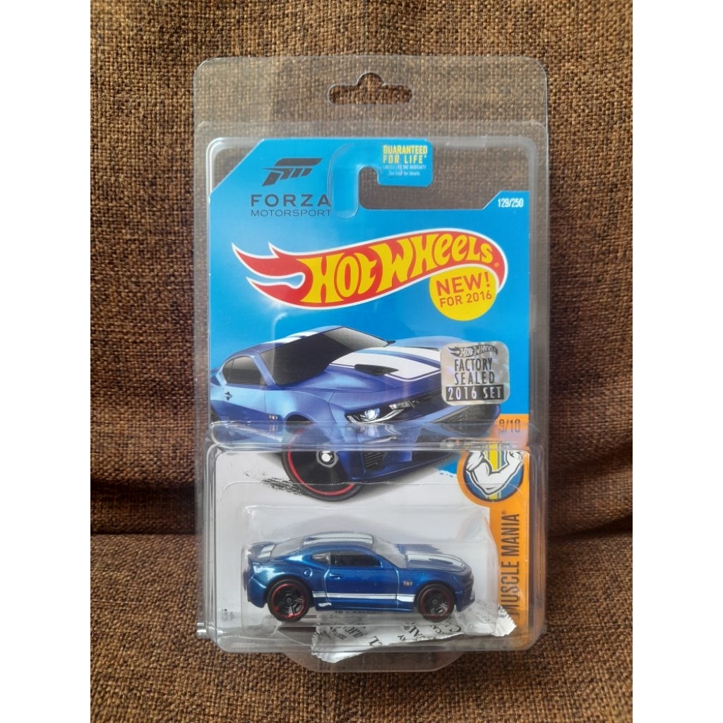 Hot Wheels Muscle Mania Forza Motorsport Factory Sealed - '16 Camaro SS Blue (biru), Rare