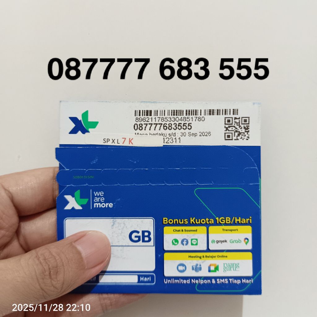 NOMOR XL CANTIK kwartet triple