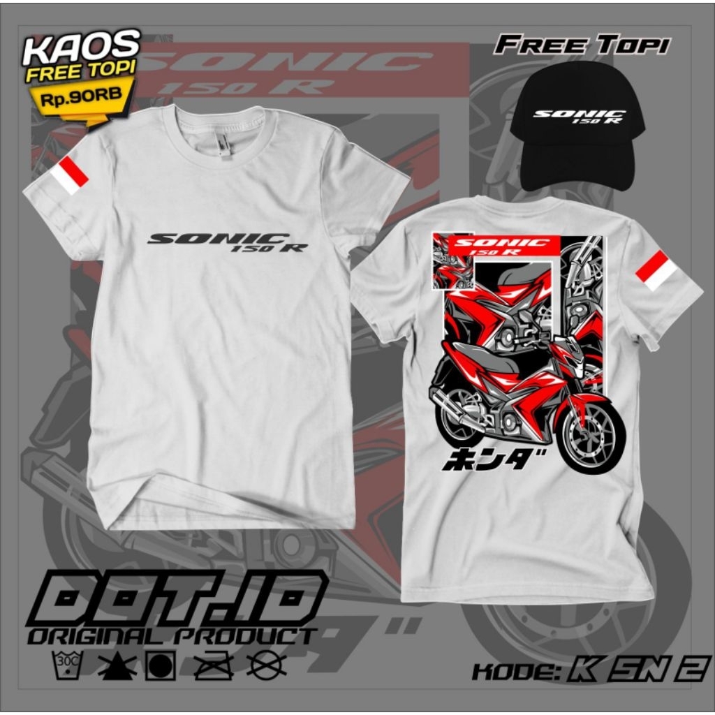 KAOS SONIC 150R FREE TOPI