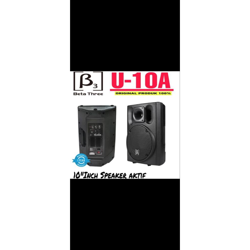 Promo Sale Speaker Aktif 10"inch Beta 3/B3 - U10A Original --- Sepasang/2buah Speaker